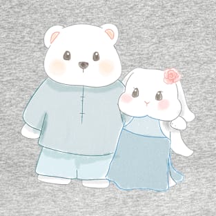 Bear and Bunny tied a knot | Bunniesmee T-Shirt